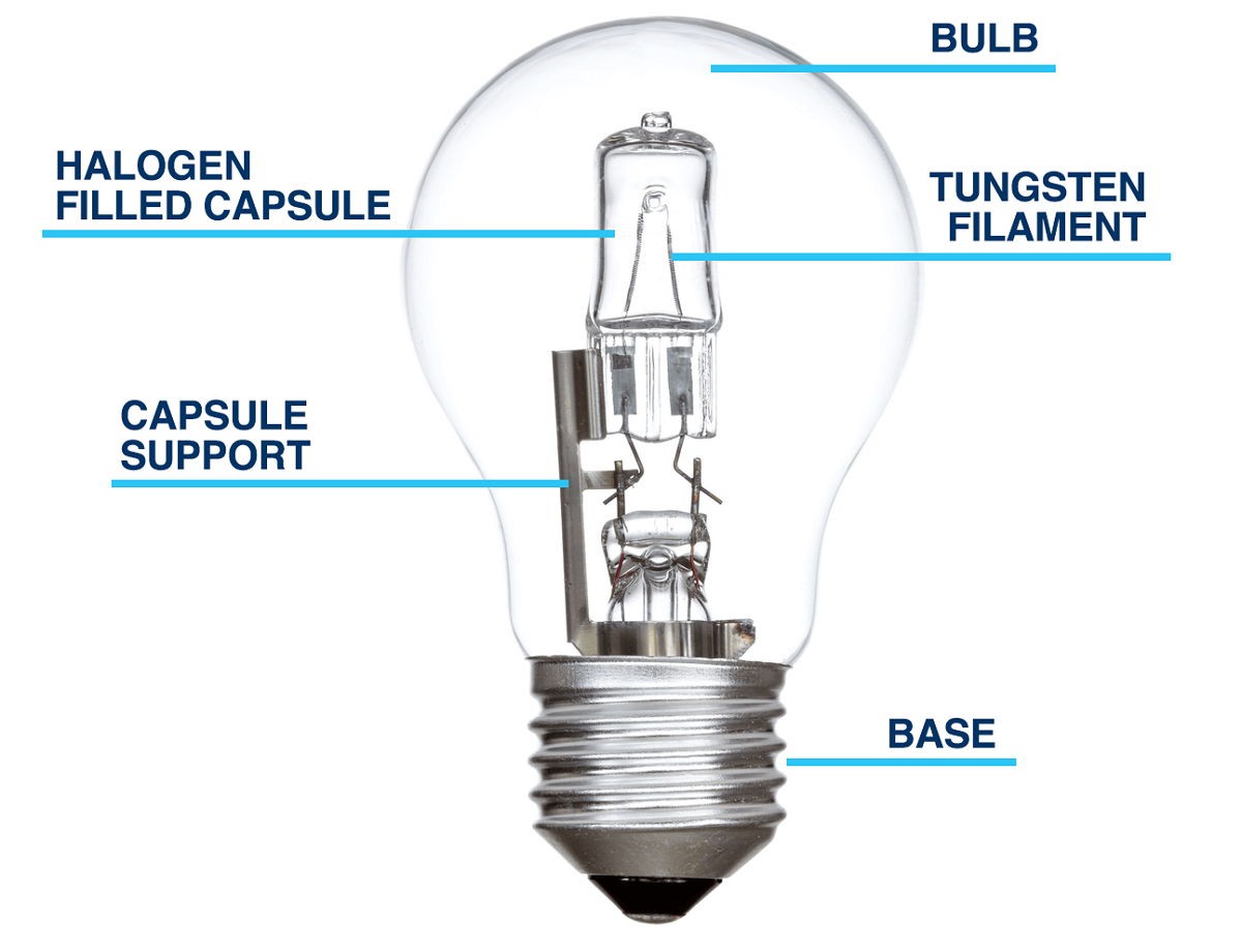 halogen bulb diagram