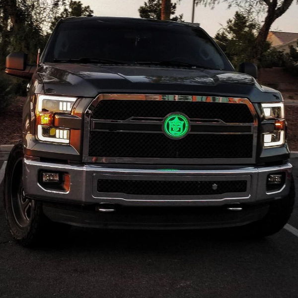 Recon headlights with LED U-bar on the F-150