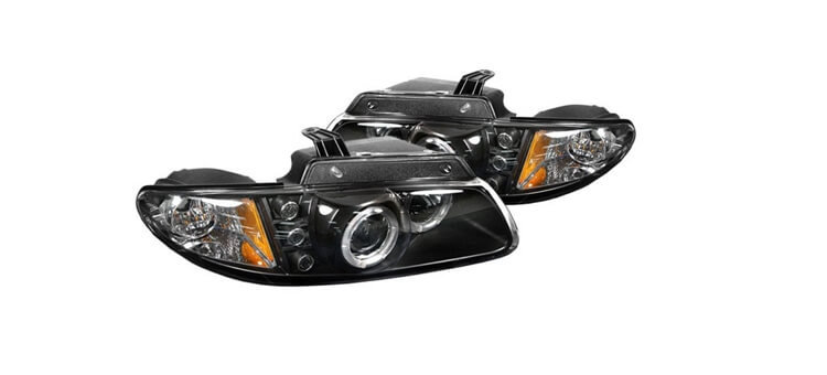 Black Halo Projector Headlights for 1997 Chrysler Town and Country by Spyder