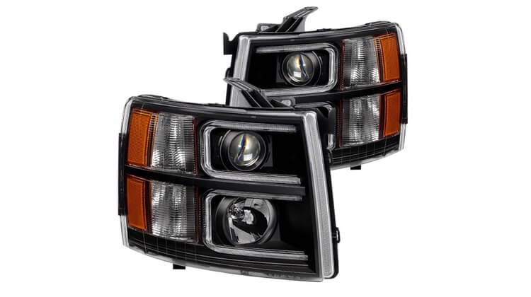 Black Projector Headlights for 2013 Chevy Silverado 1500
