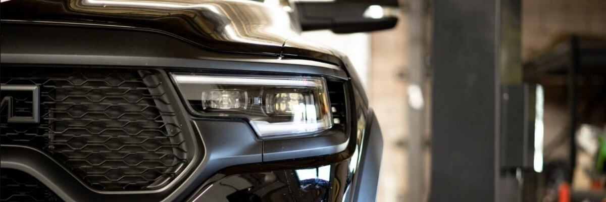 Dodge Ram with Smoked Headlights
