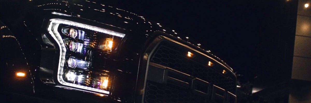 Ford F-150 with Smoked Projector Headlights