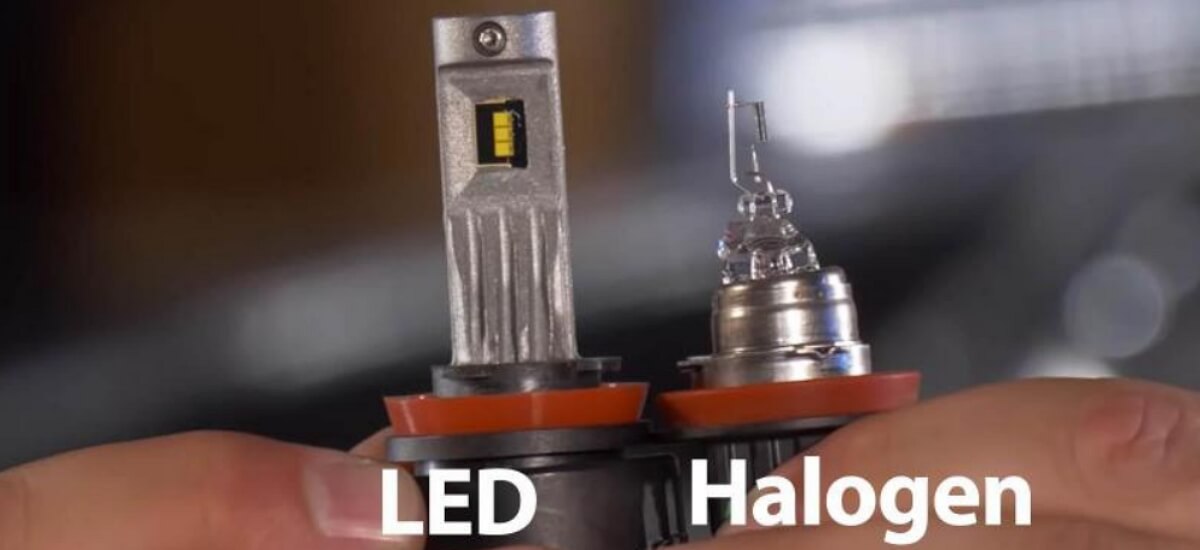 LED vs Halogen car bulb getting hot during the operation