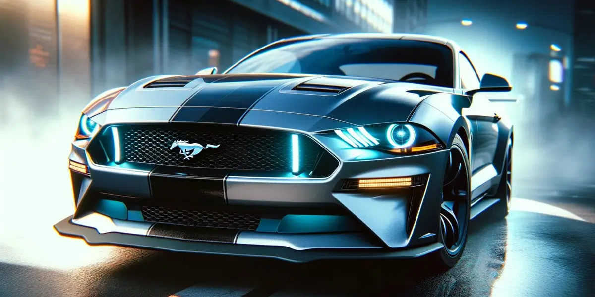 Ford Mustang with Demon Eye Headlights